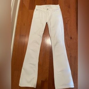 White boot cut jeans